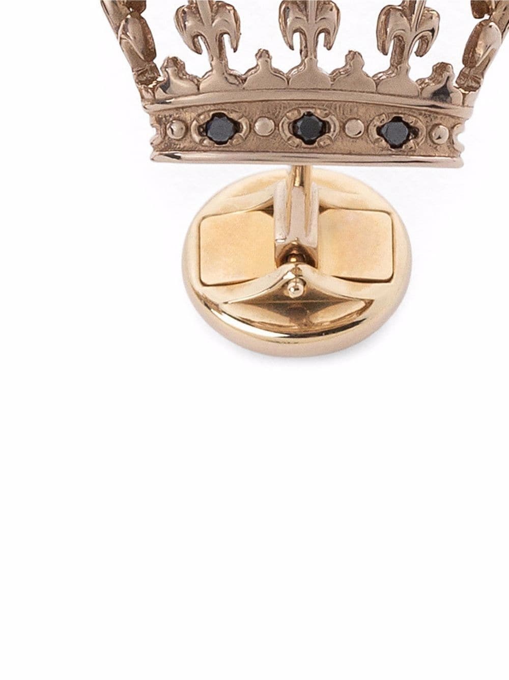 gemstone-detail crown cufflinks - 3
