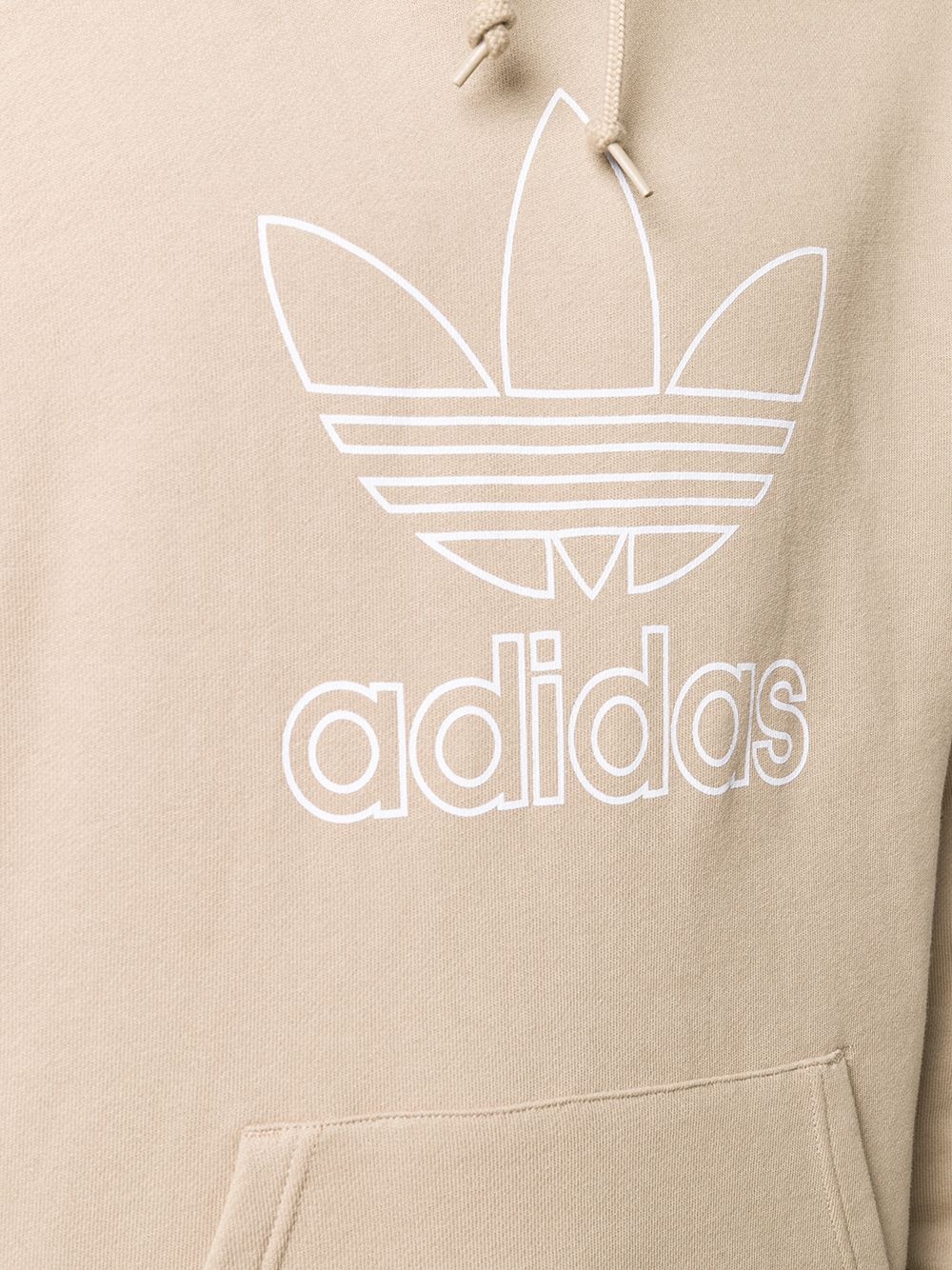 beige logo hoodie - 5