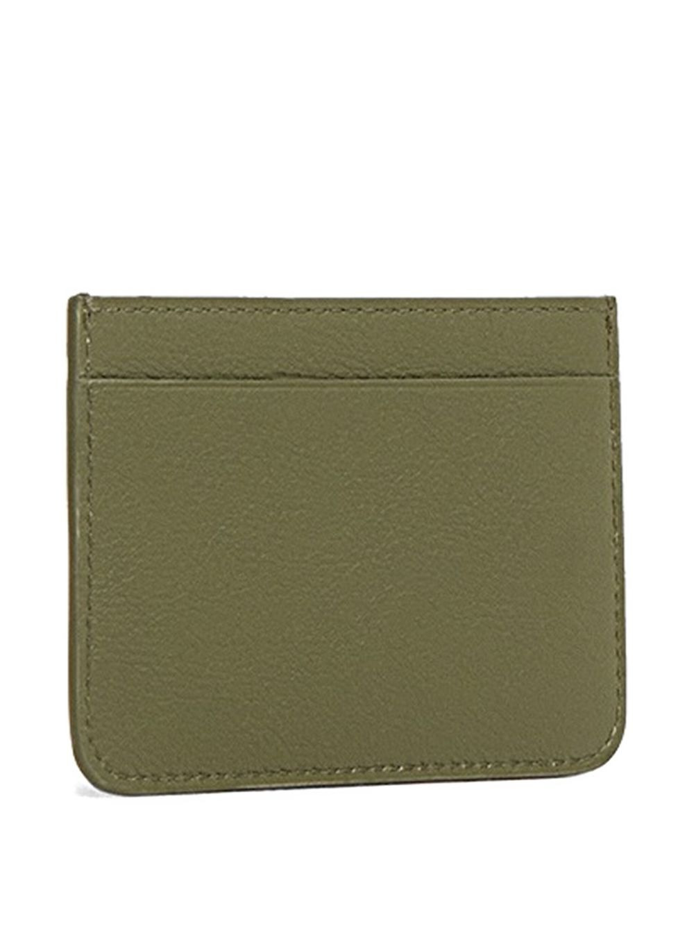 logo-plaque leather card holder - 2
