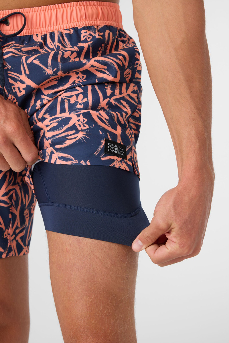 Hermosa Elastic Waist Lined 17" Swim Trunks 6