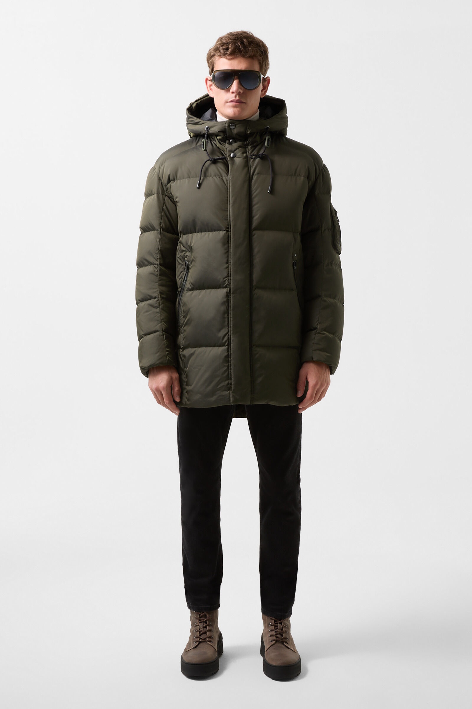 Jones Down jacket in Olive green - 3
