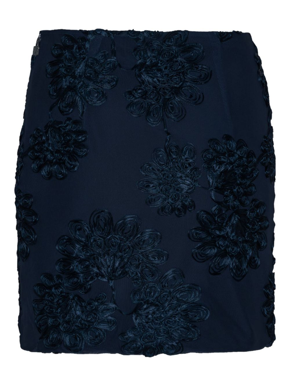 3D floral-mesh mini skirt - 5