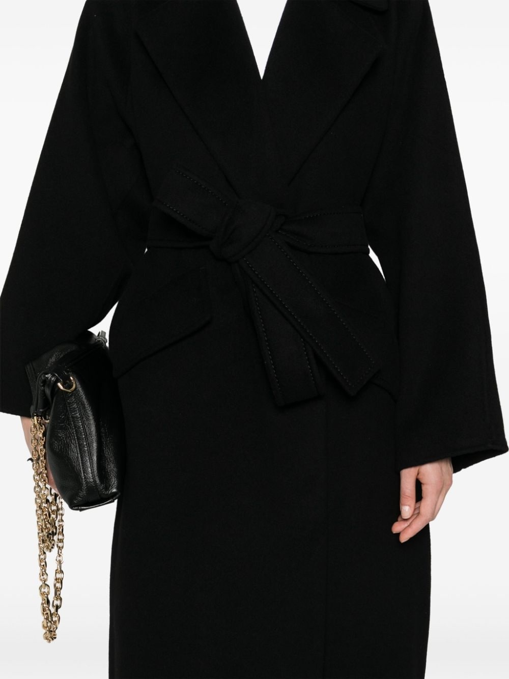 belted felted maxi coat - 5