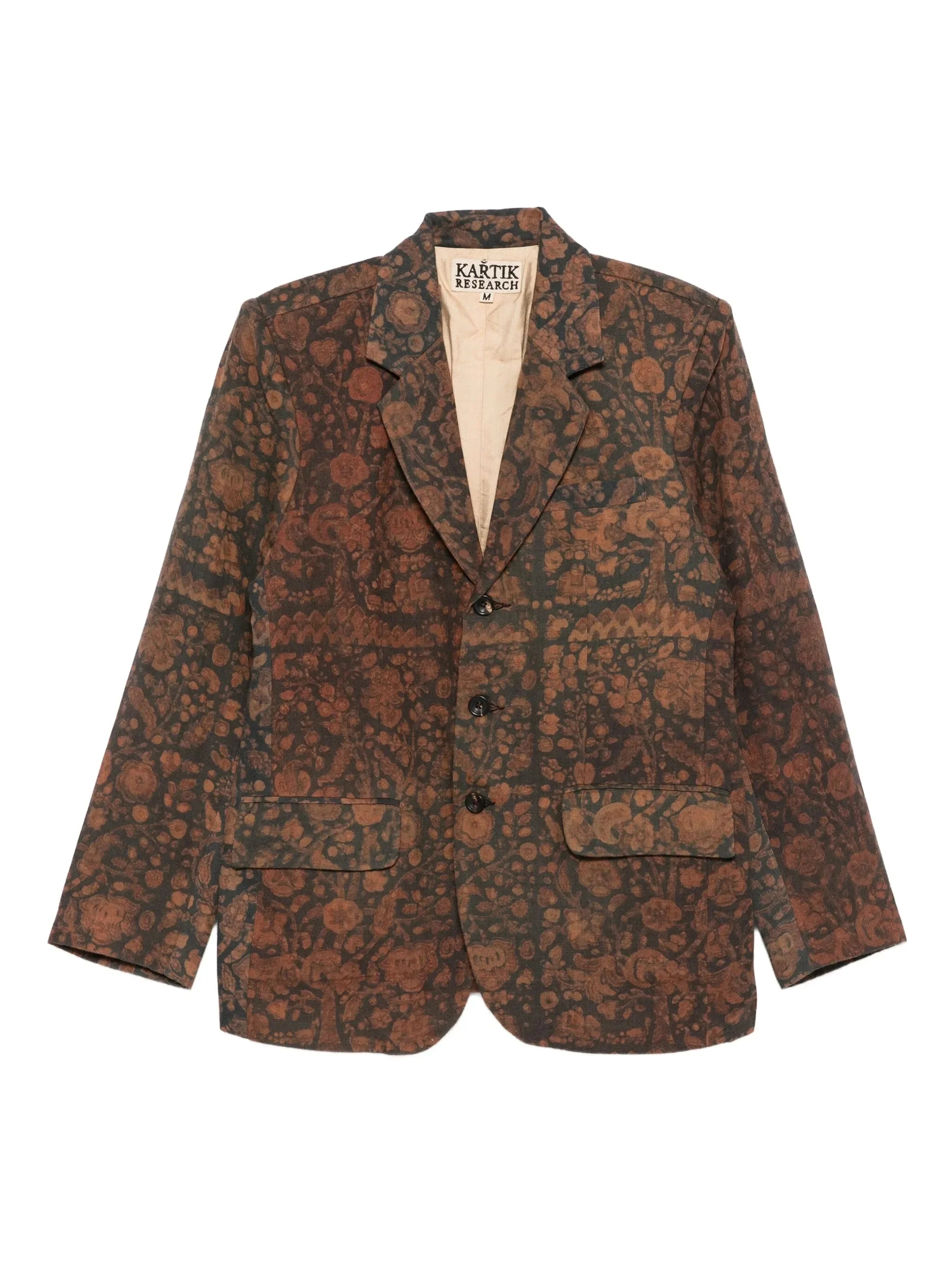 floral-pattern blazer - 1