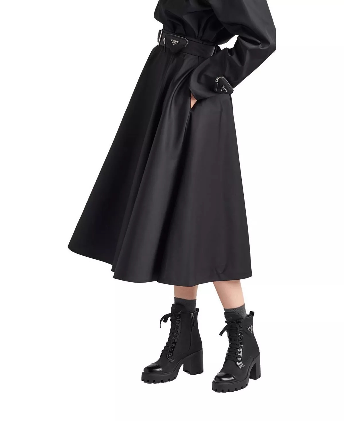 Women's Re-Nylon and Leather Booties - 2