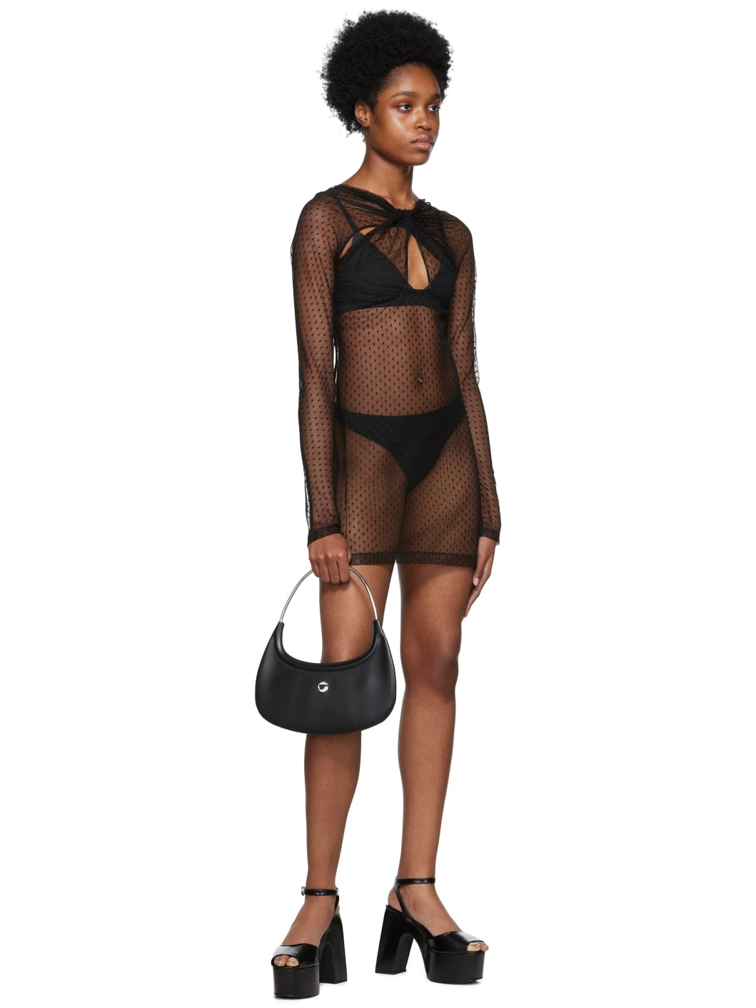 Black Twisted Minidress - 4