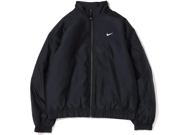 Nike Solo Swoosh Satin Bomber Jacket (Asia Sizing) Black Kumquat 1