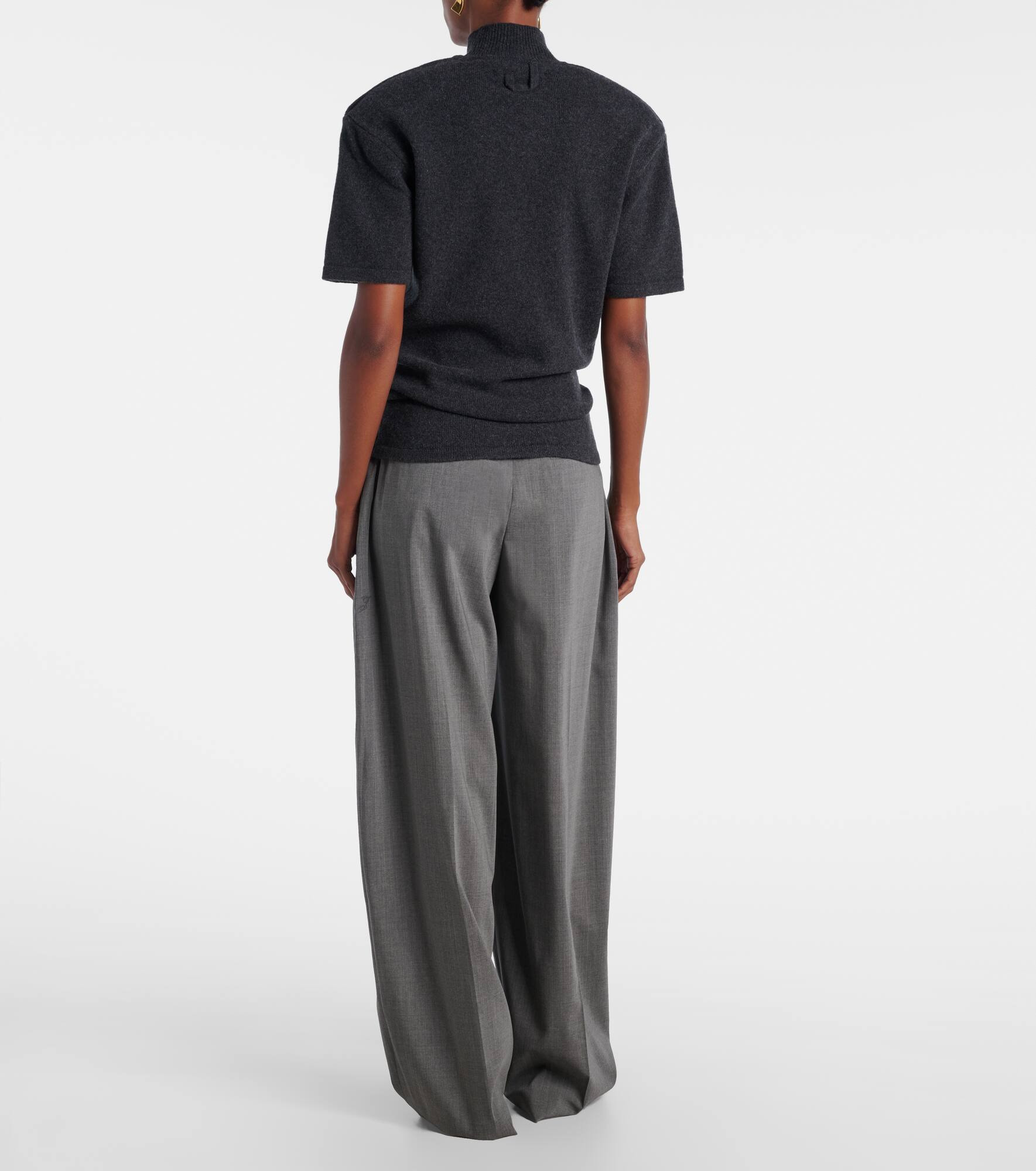 Knitted wool and cashmere sweater - 3