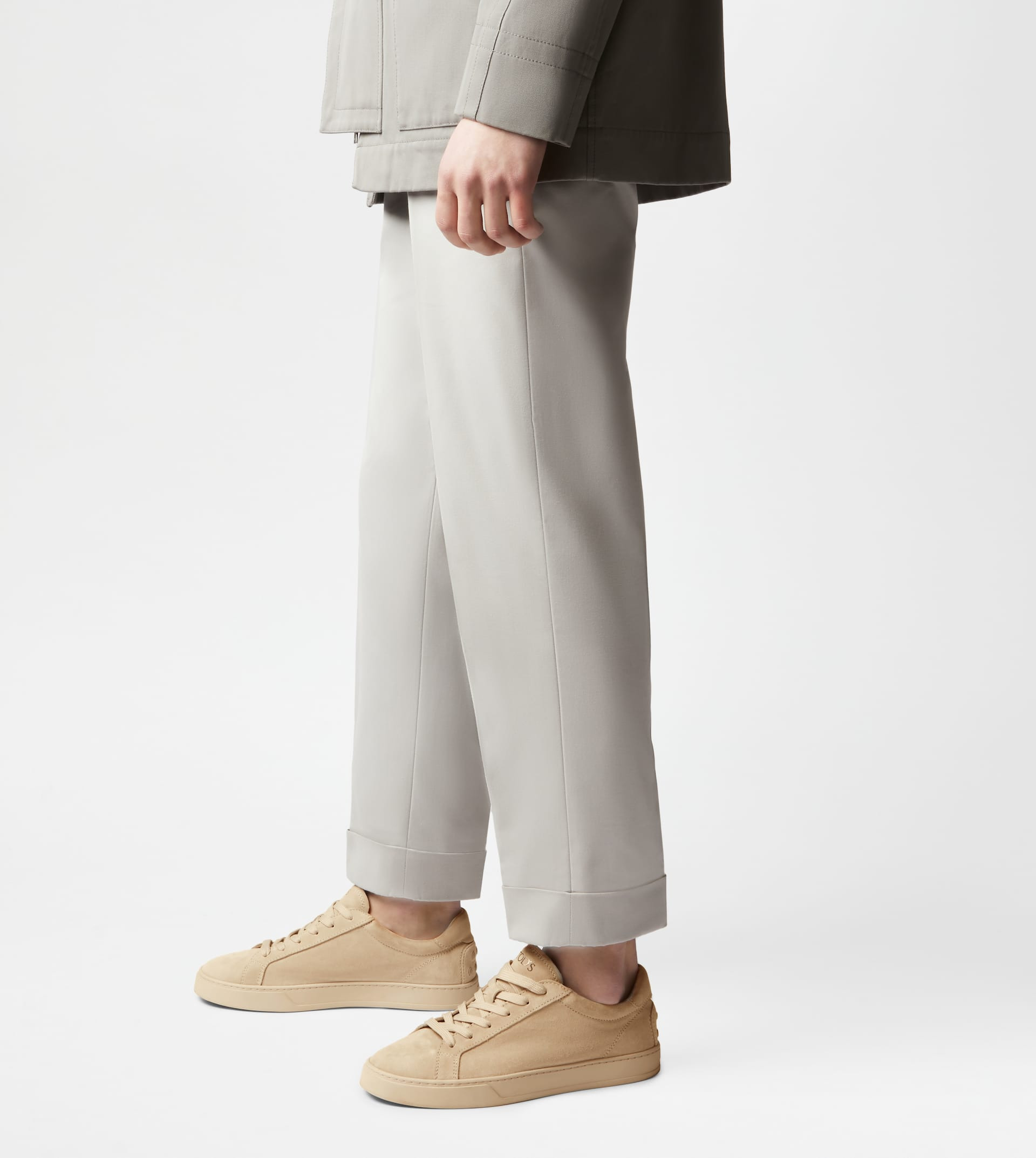 SNEAKERS IN SUEDE - BEIGE - 6