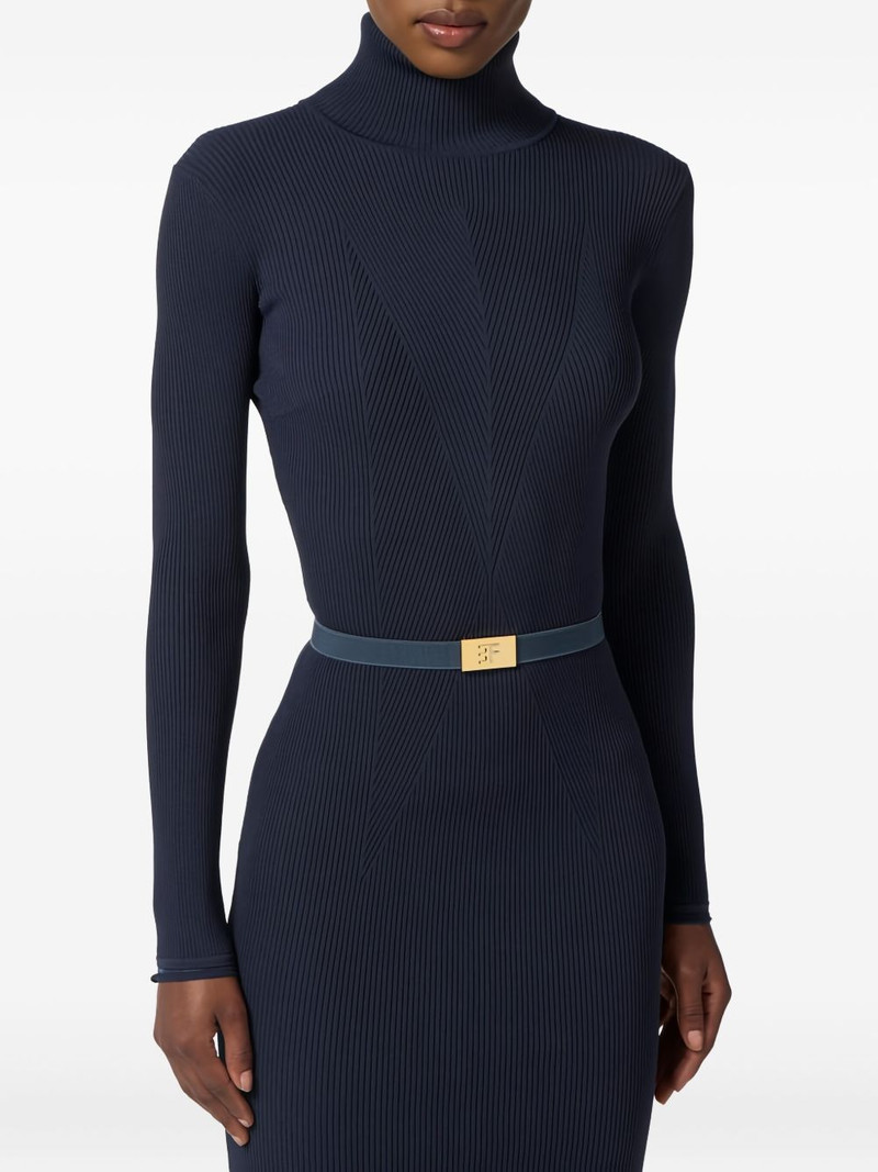 ribbed long-sleeve mini dress 4