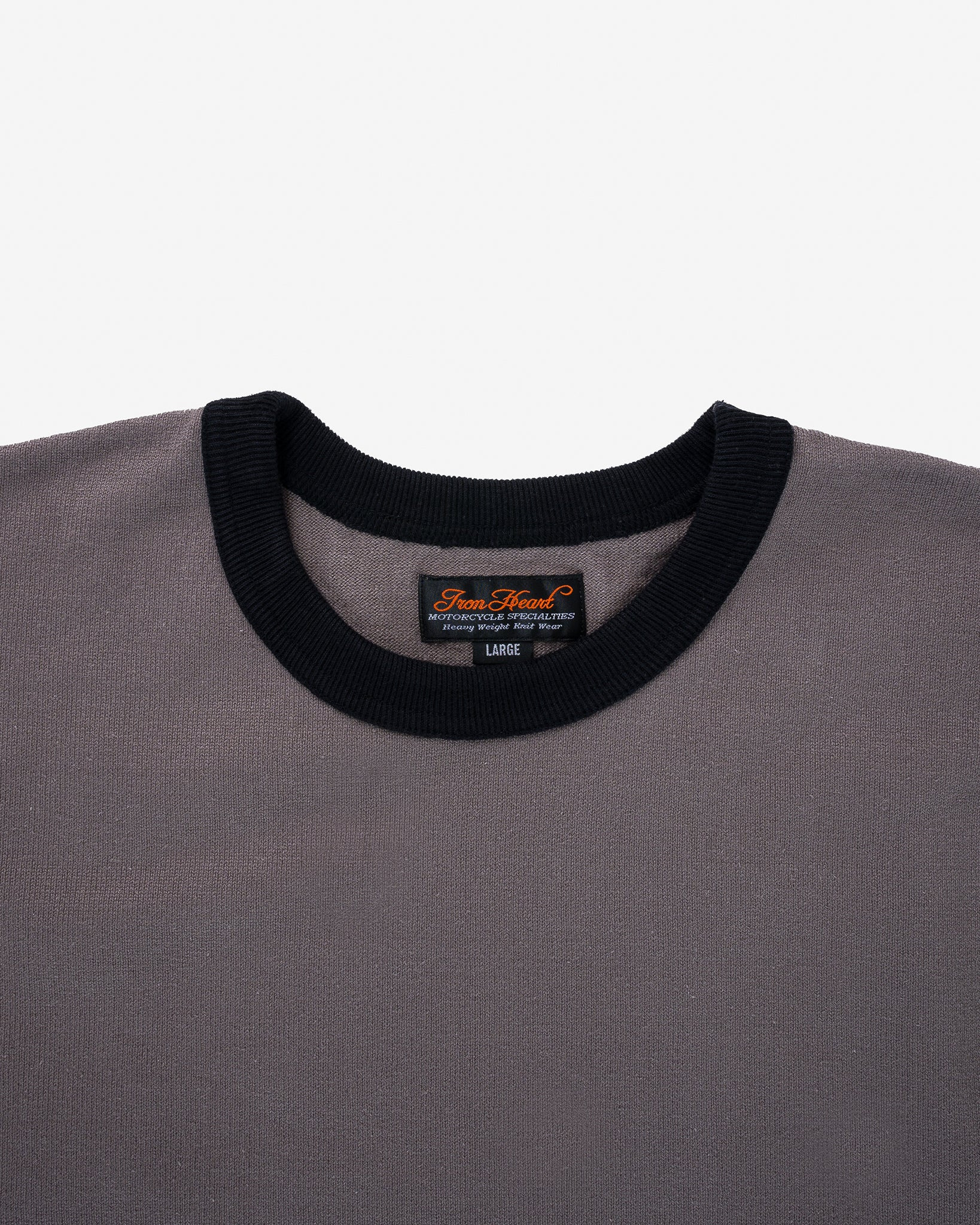 IHTB-12-GRY 11oz Cotton Knit Long-Sleeved Sweater - Grey Body with Stripes - 6