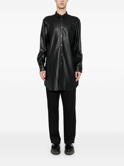 Comme des Garçons Homme Plus perforated faux-leather shirt outlook