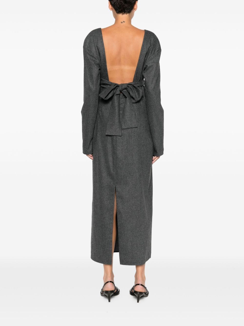 cross-neck wrap dress - 4