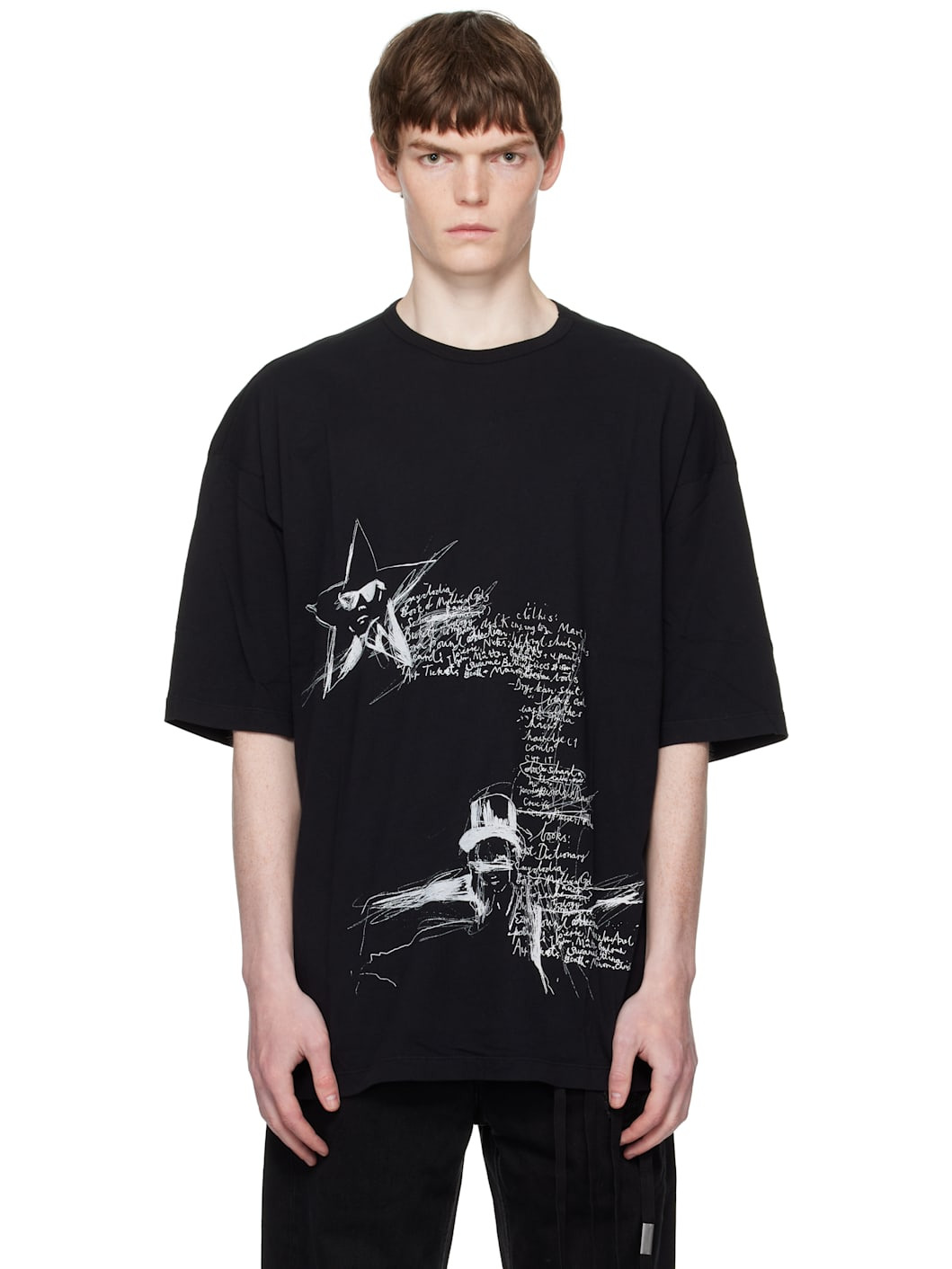 Black Dieter Sketchbook High Comfort T-Shirt - 1