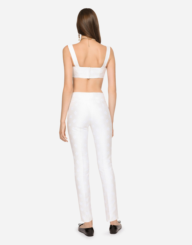 Jacquard corset with all-over DG logo 4
