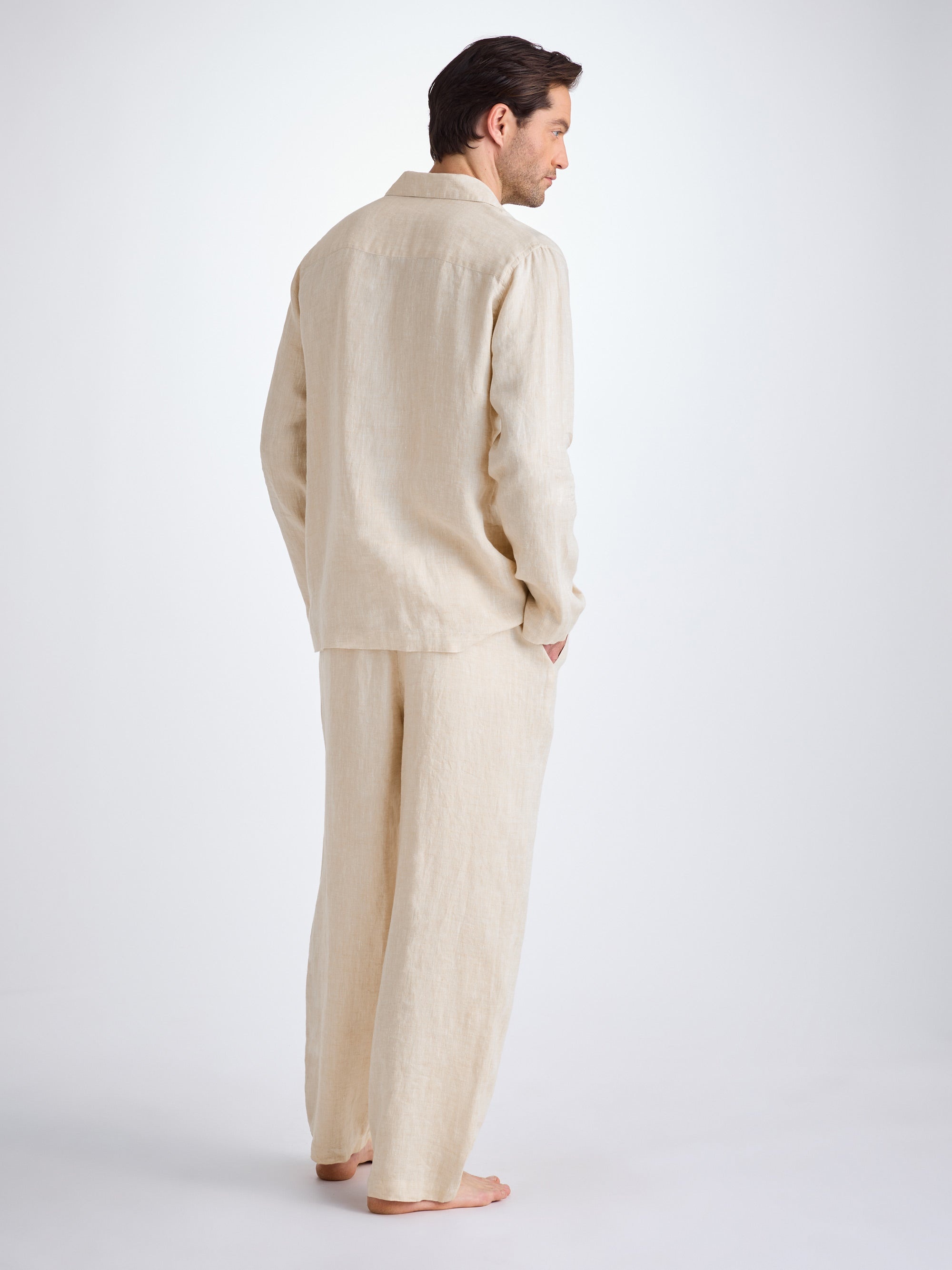 Men's Pajamas Sicily Linen Sand - 4