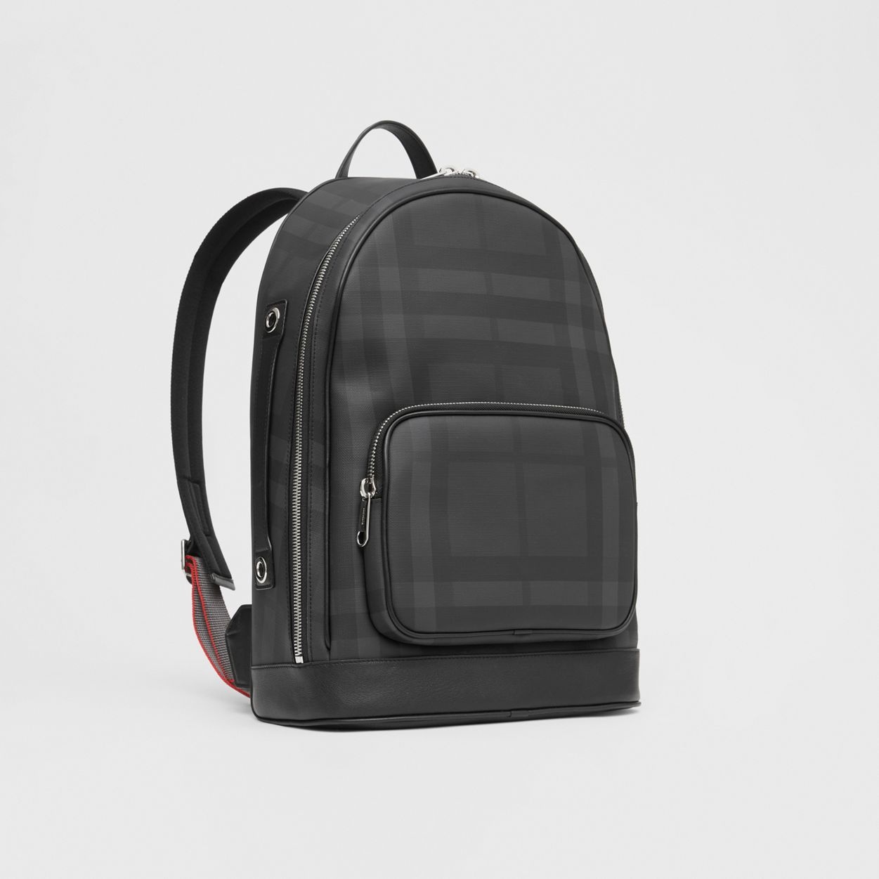 London Check and Leather Backpack - 9