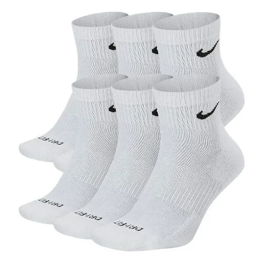 Nike Unisex Everyday Plus Cushioned Sock 6 Packs White SX6899-100 - 1