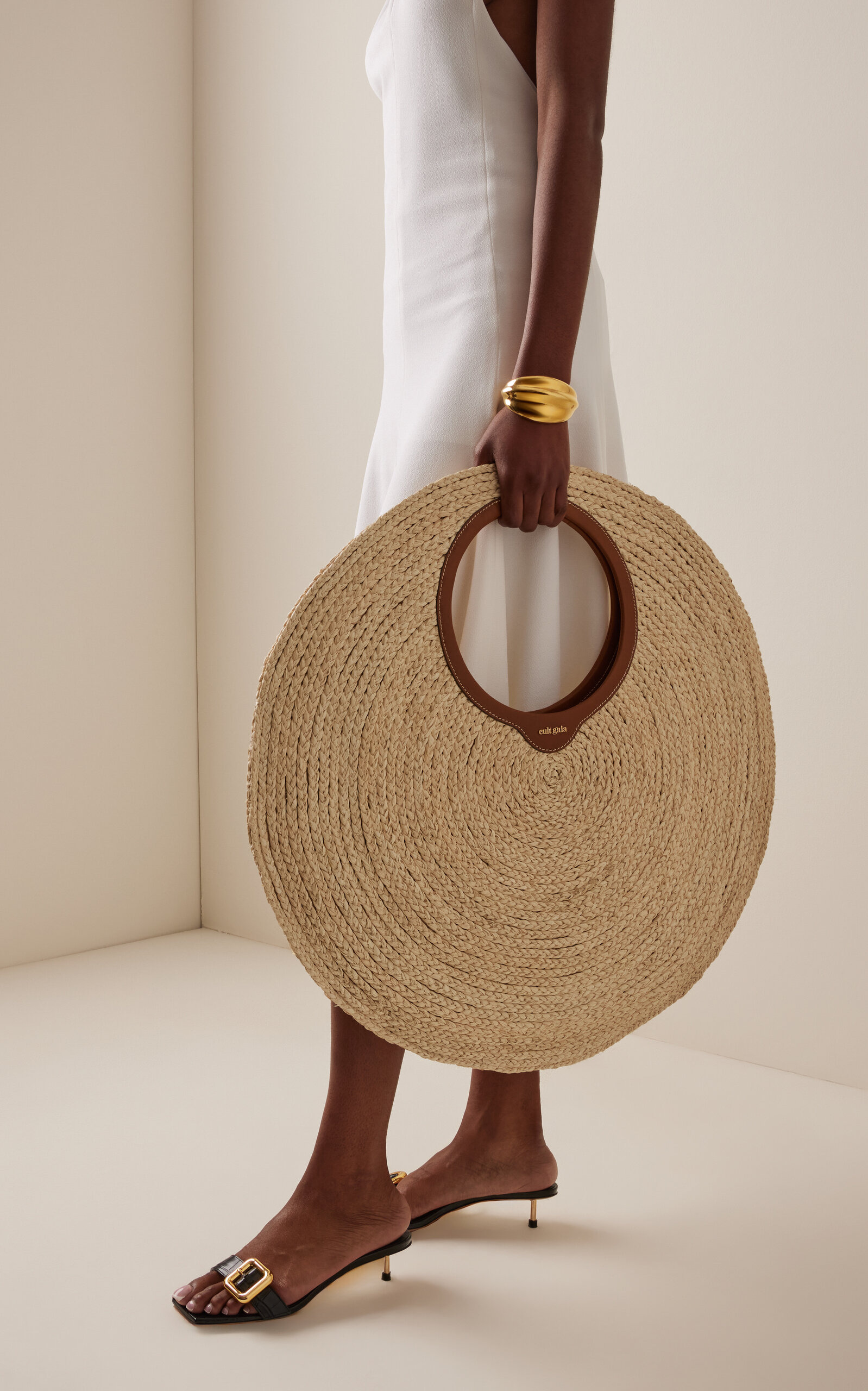 Amun Oversized Raffia Shoulder Bag neutral - 2