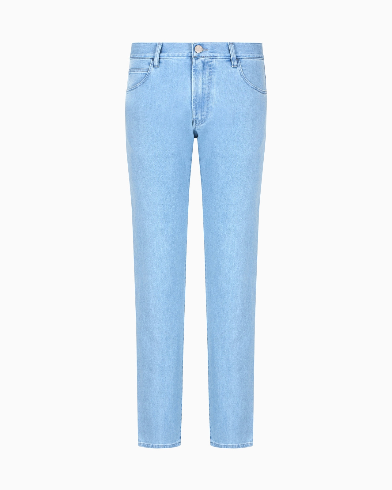 FIVE-POCKET, REGULAR-FIT, STRETCH COTTON-DENIM TROUSERS - 1