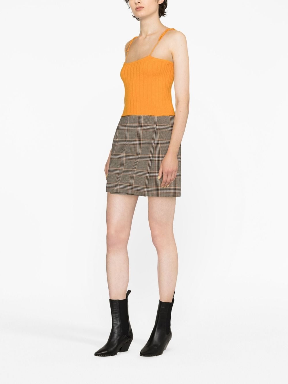 Staffa check-pattern mini skirt - 2