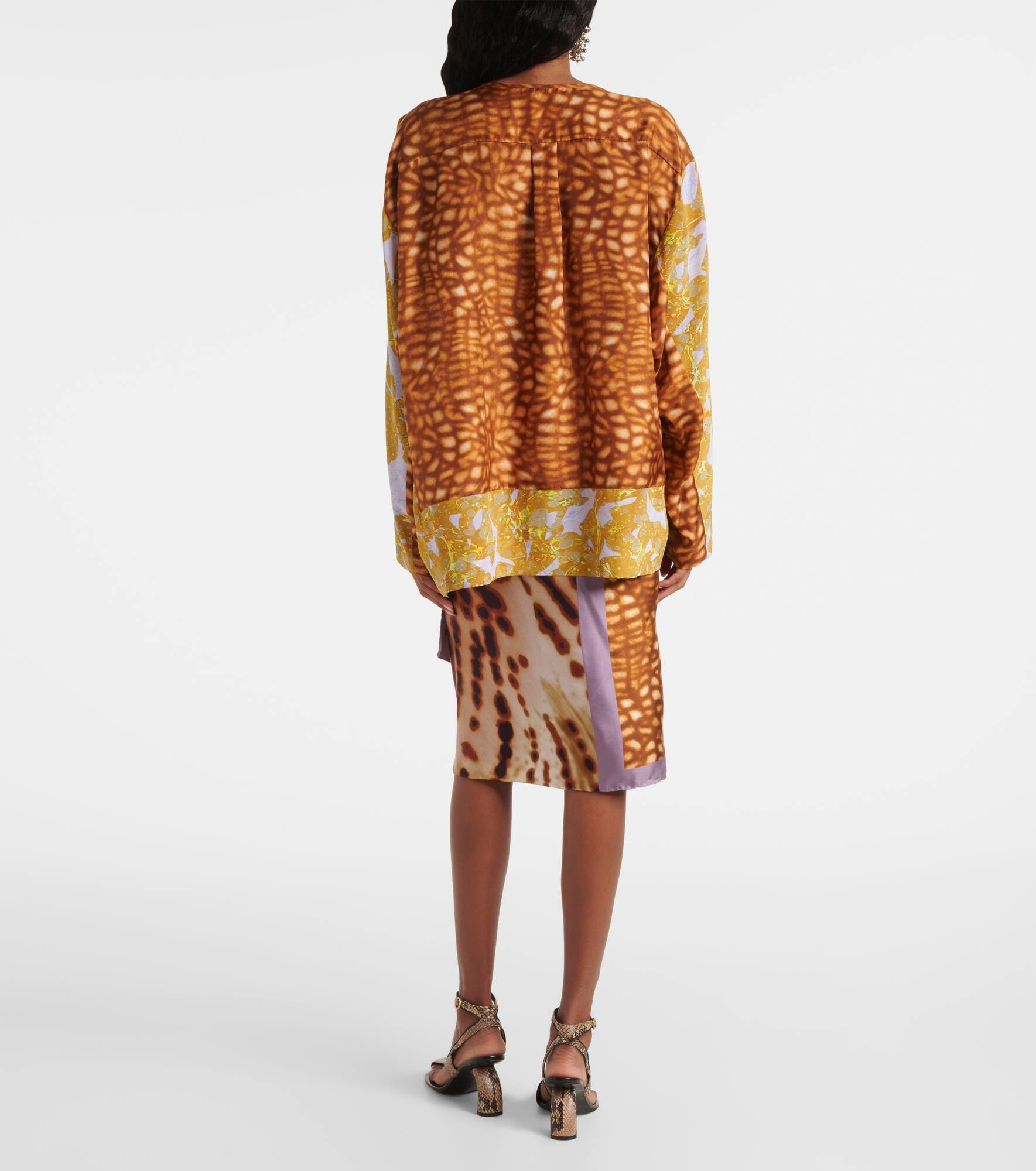 Printed silk top - 3