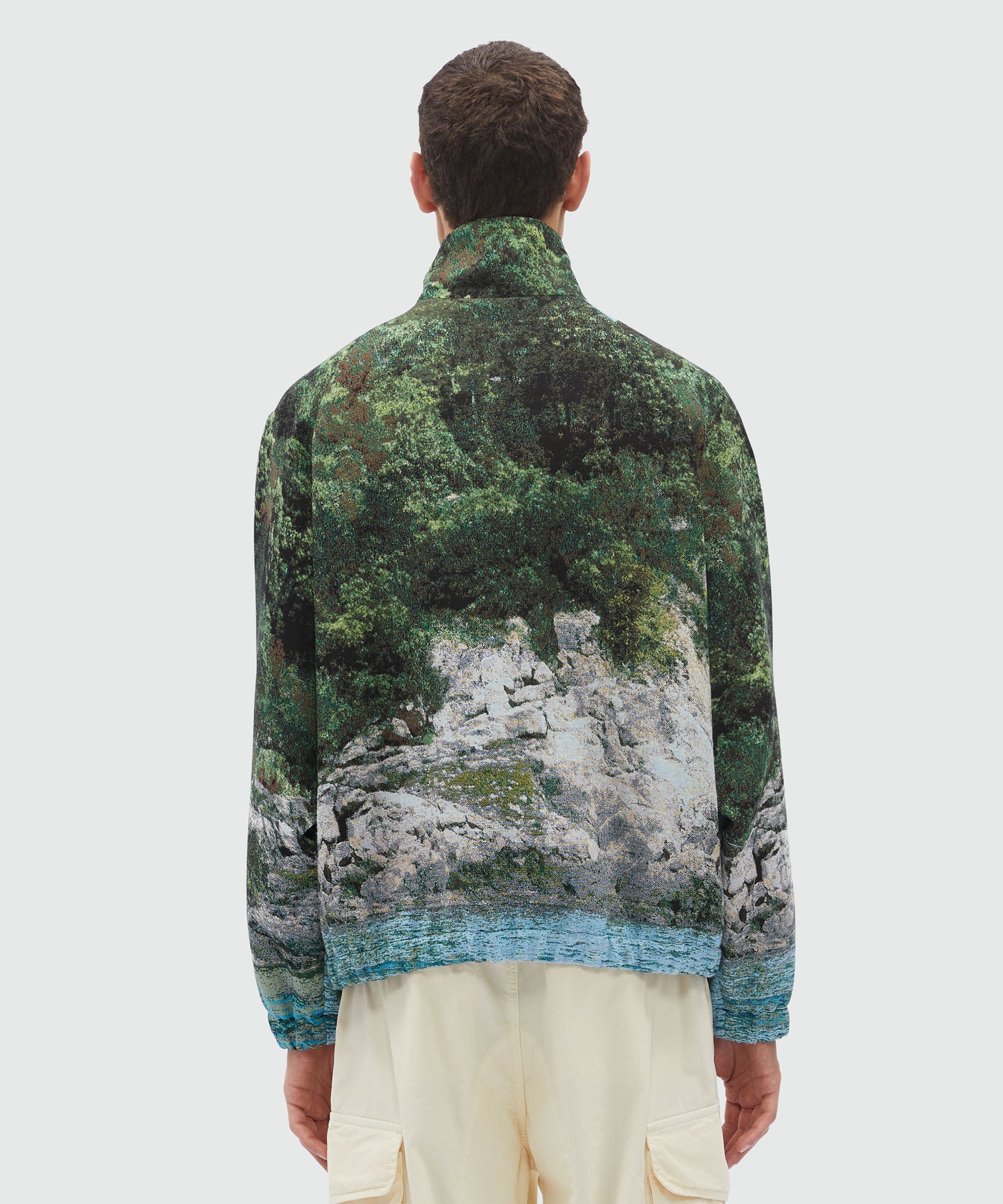 Jacquard jacket with "La Vedetta" MSGM graphics - 3