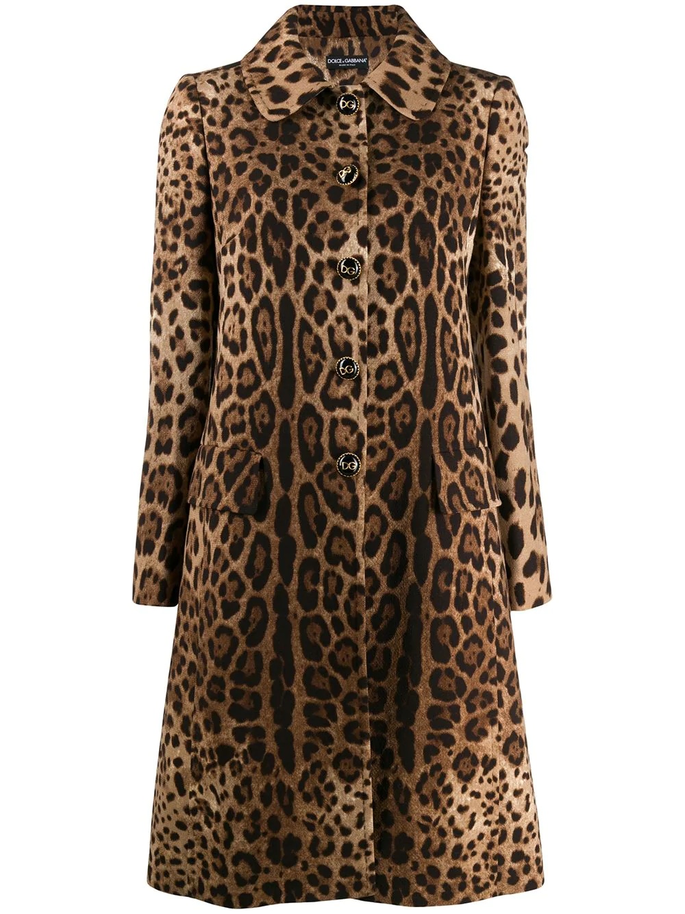 leopard print coat - 1