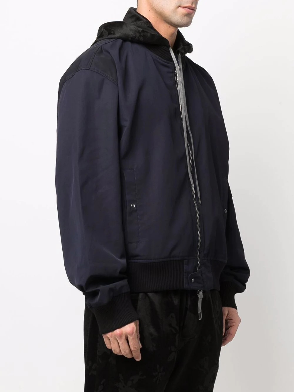 multiple-pocket zip-up hooded jacket - 3