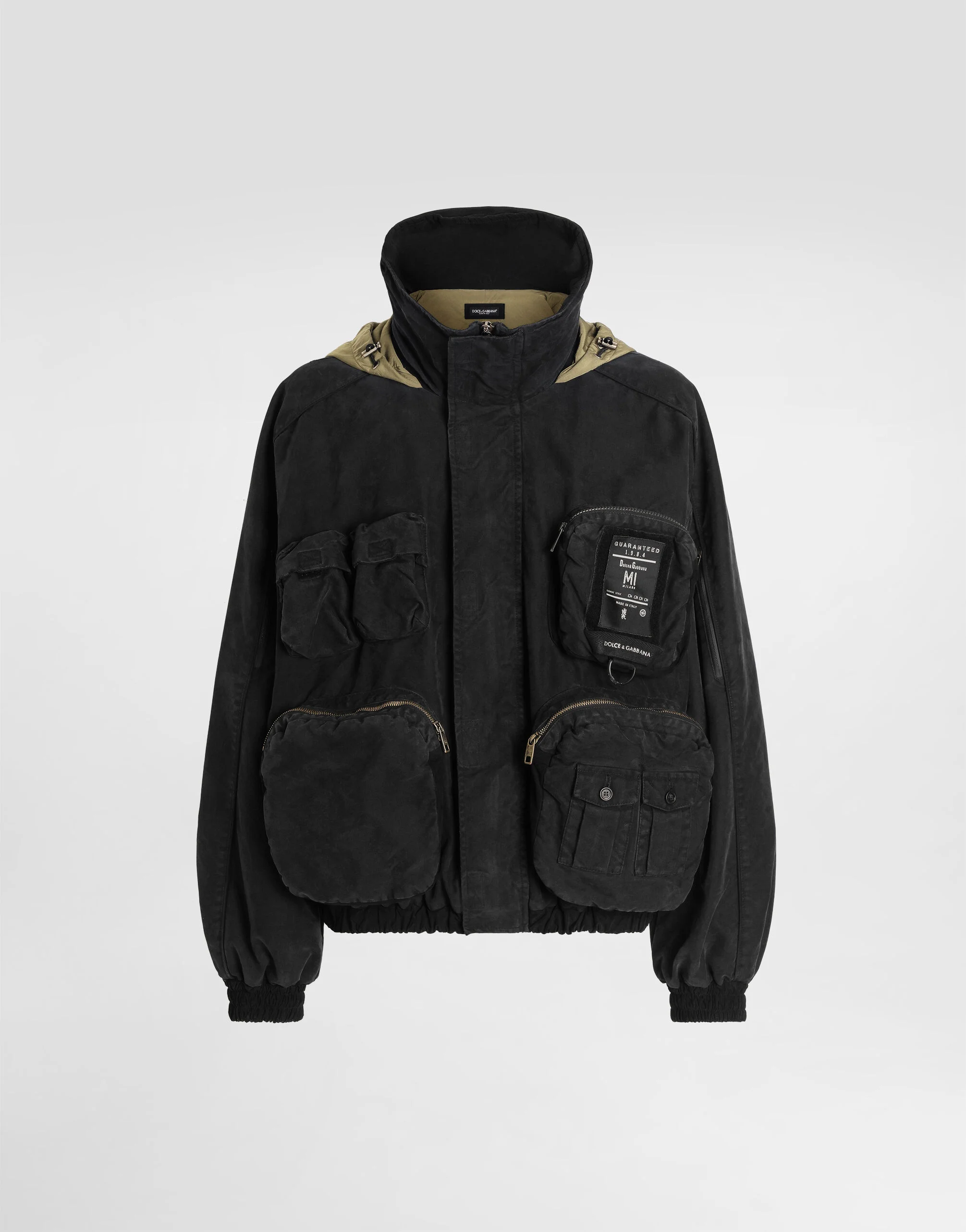 Waxed natté bomber jacket - 1