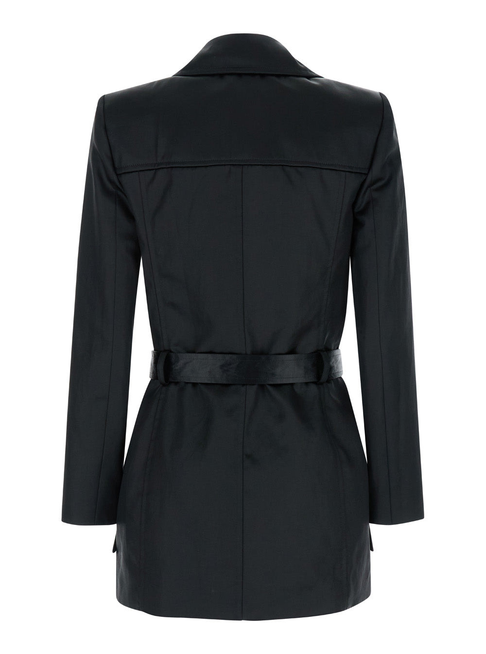 Saint Laurent Women Black Double-Breasted Jacket In Cotton Woman - 2