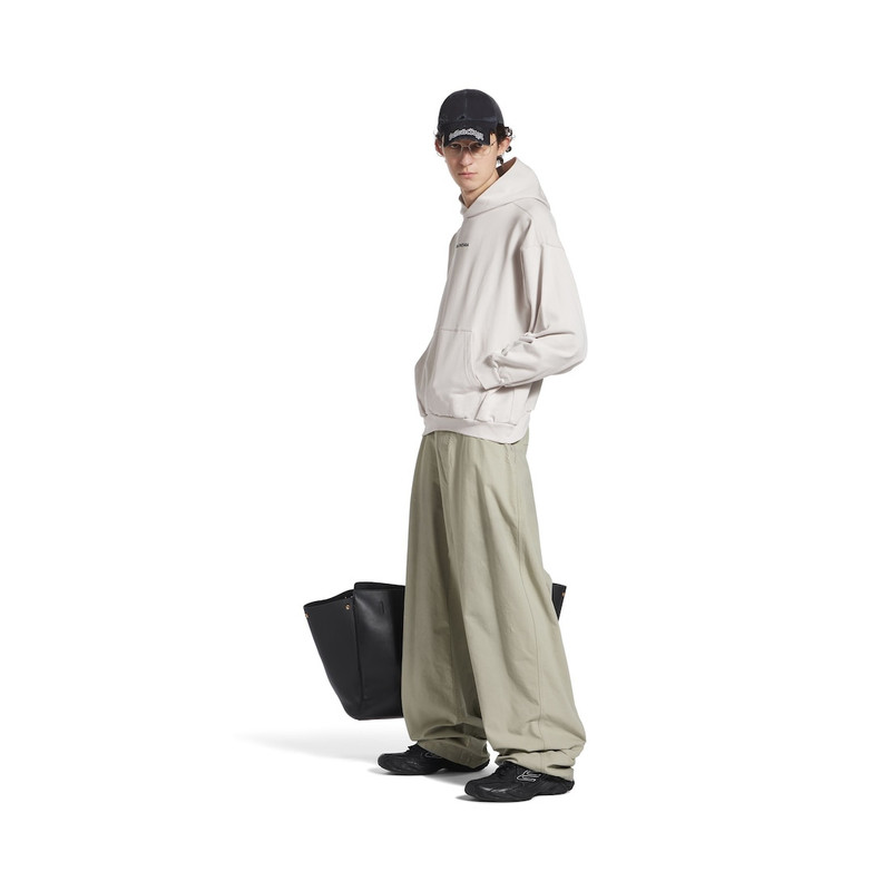 BALENCIAGA New Balenciaga Back Hoodie Medium Fit in Off White outlook