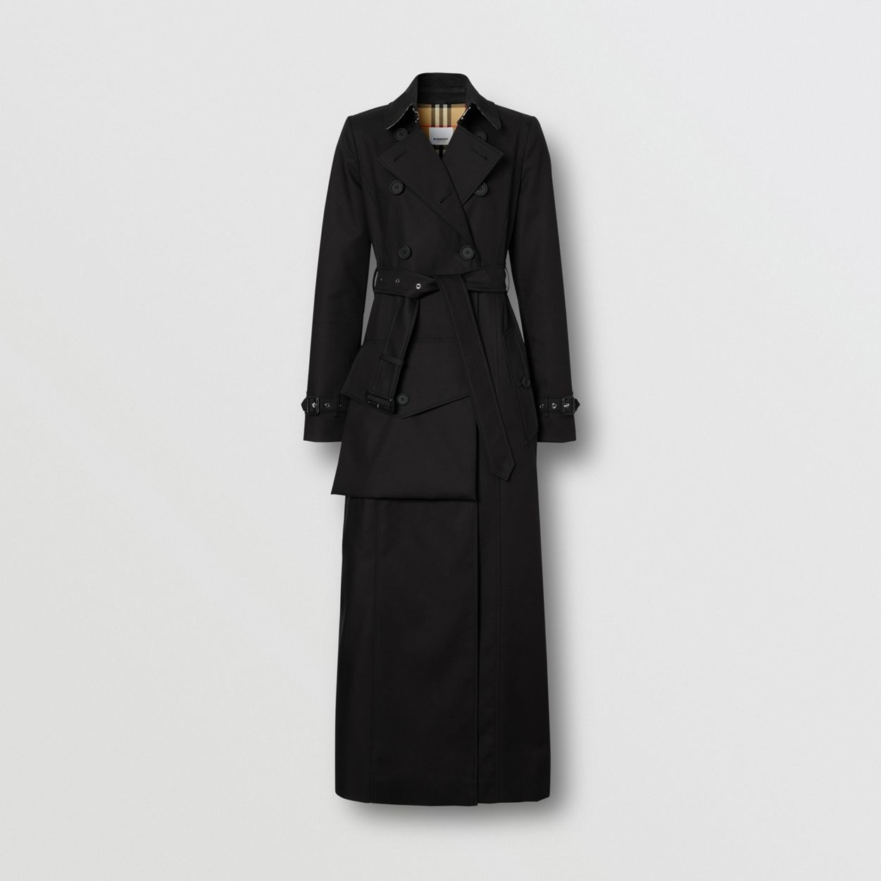 Pocket Detail Cotton Gabardine Trench Coat - 1