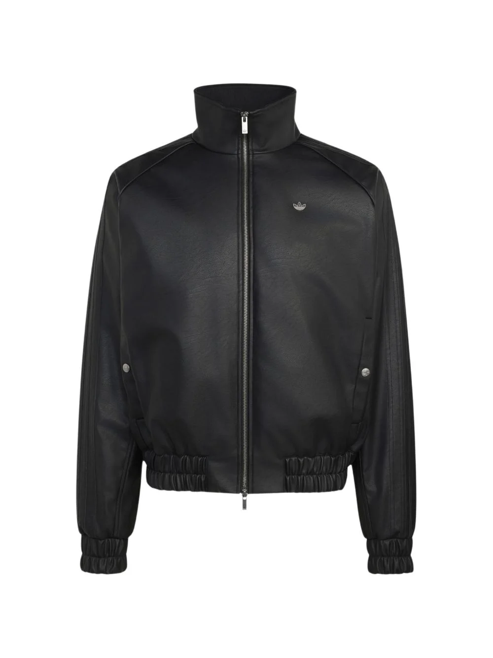 studded logo-patch jacket - 1
