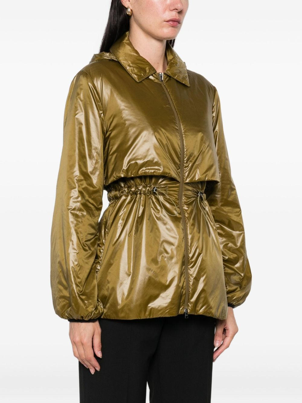 drawstring-waist parka - 3