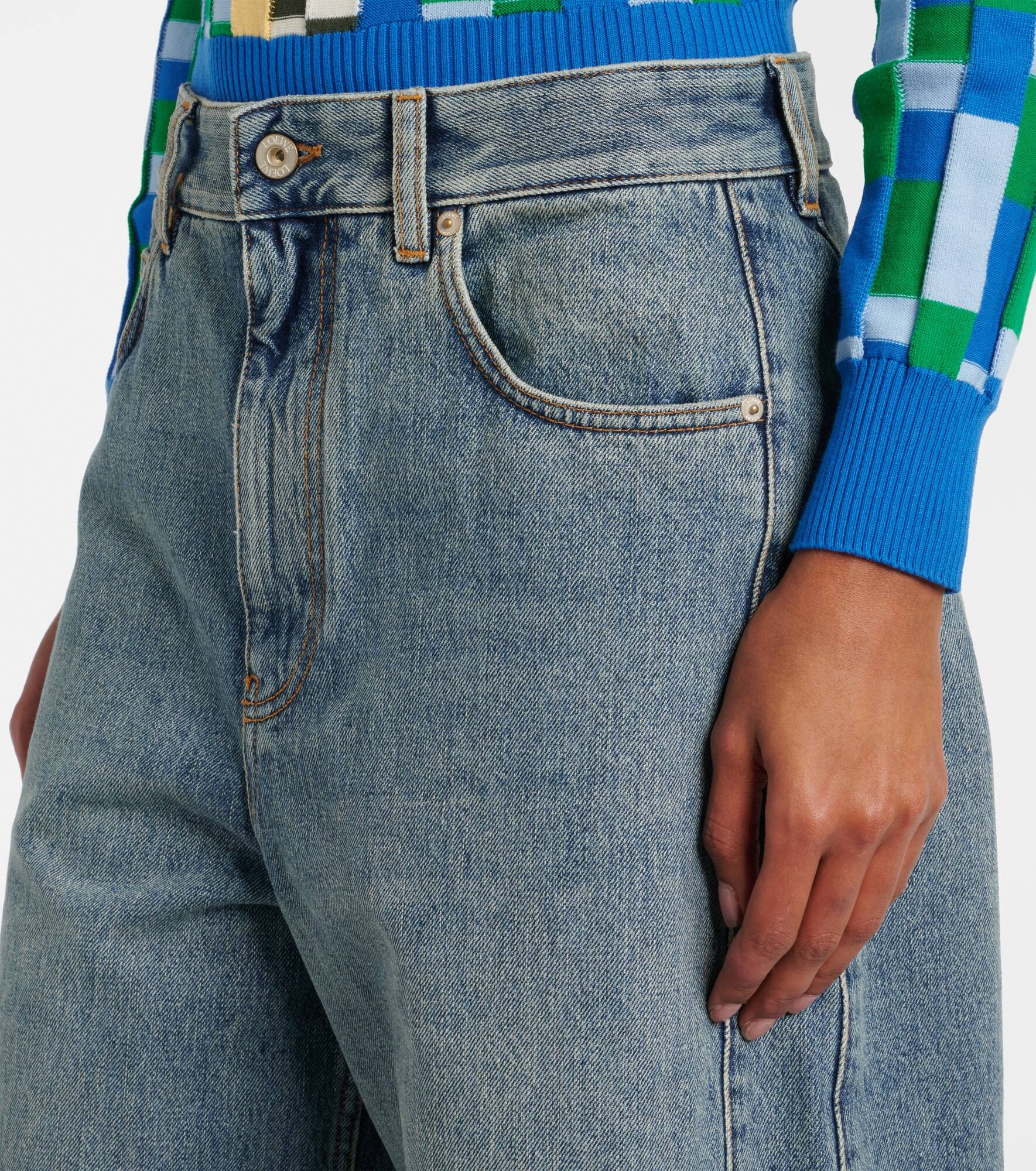 Anagram barrel-leg jeans - 4