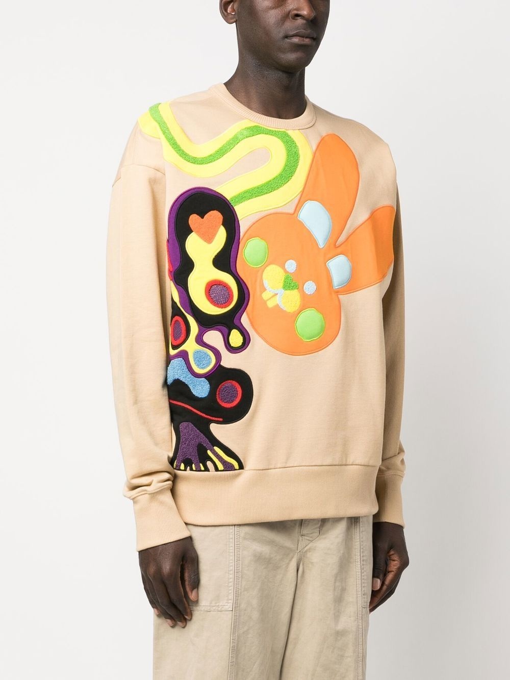 appliqué-detail sweatshirt - 3