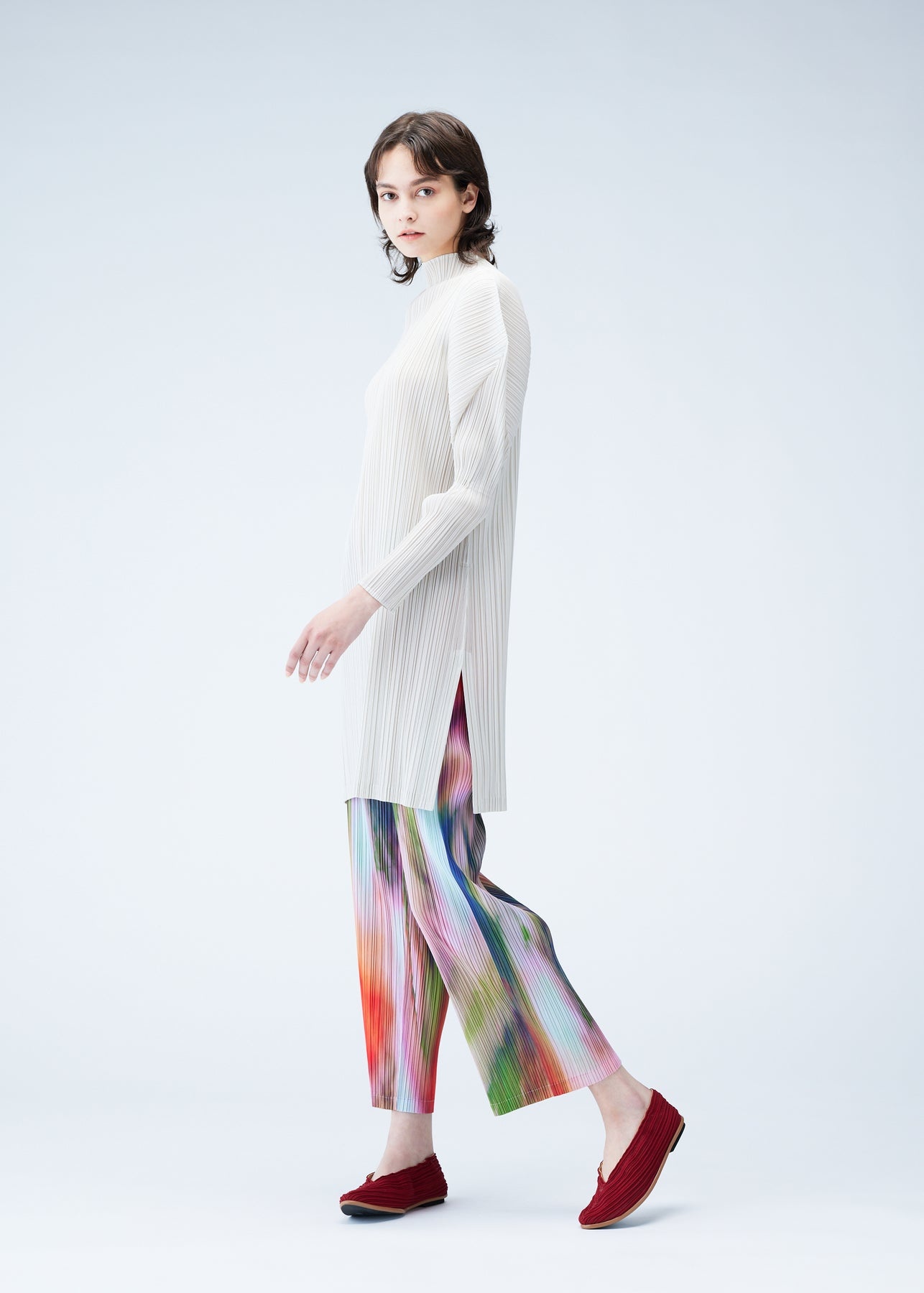 Pleats Please Issey Miyake TURNIP & SPINACH PANTS | REVERSIBLE