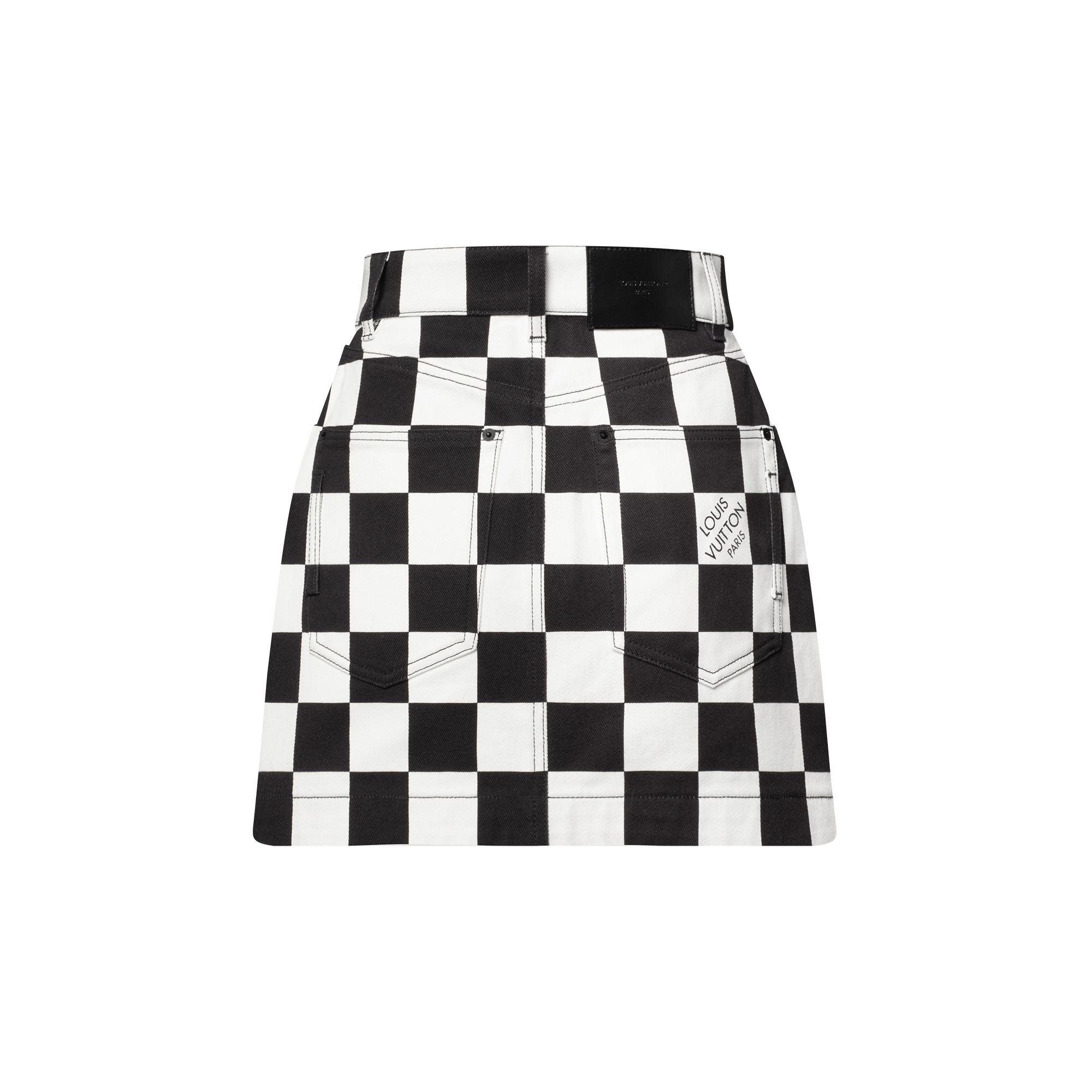 Damier Denim Mini Skirt - 3