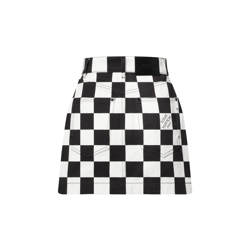 Damier Denim Mini Skirt 3