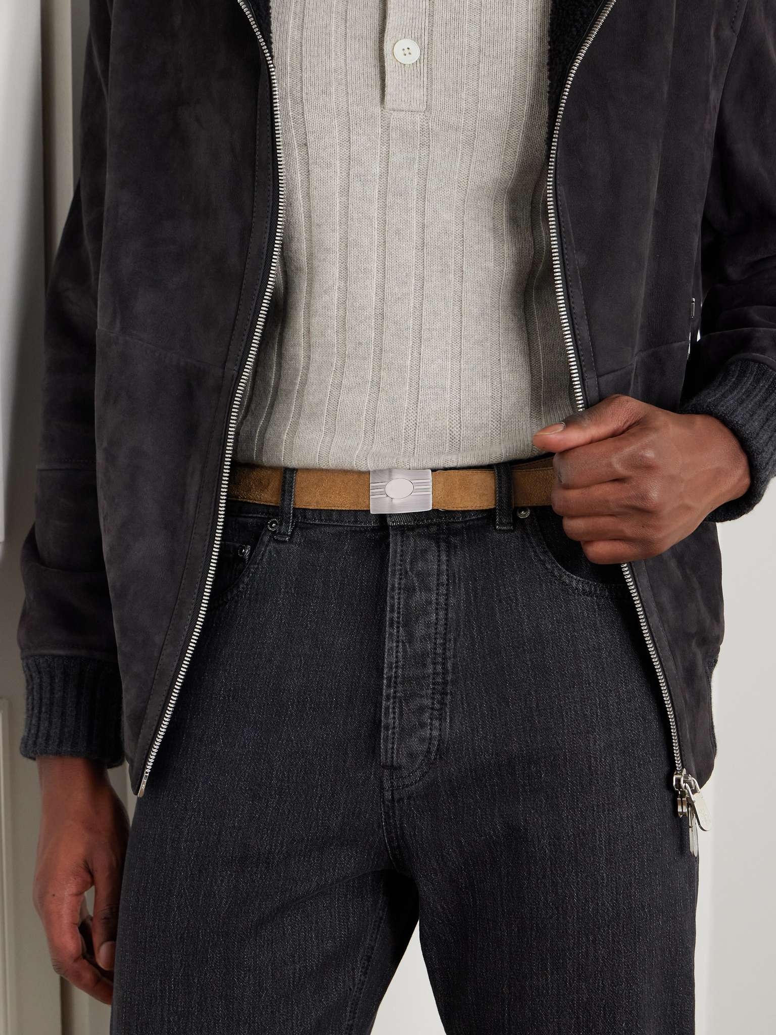 ベルト BRUNELLO CUCINELLI FW25 Suede belt (MAUGP259 C2692) Brunello Cucinelli Suede Leather Belt | Sendegaro US