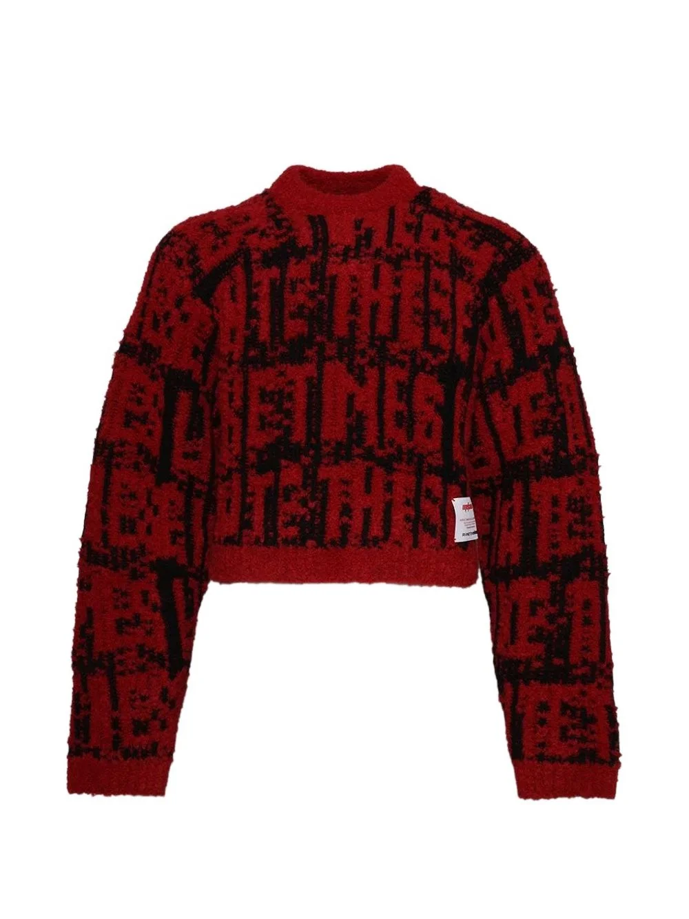 cropped cotton sweater - 1