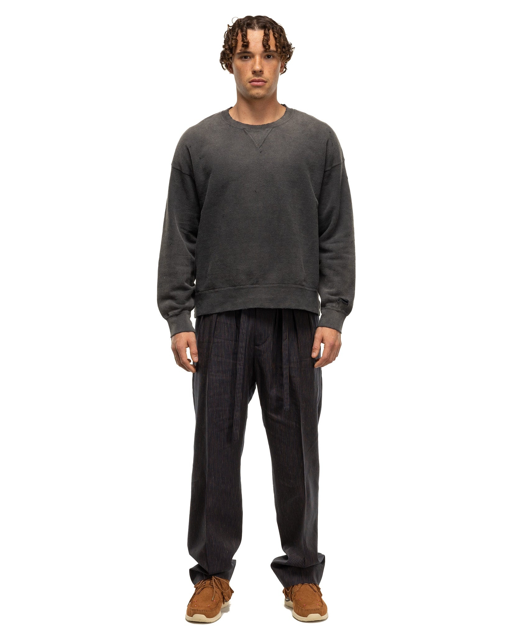 トップス visvimJUMBO SB SWEAT L/S CRASH (BLACK) 3 visvimJUMBO SB SWEAT L/S CRASH (BLACK) 3（Visvim Visvim