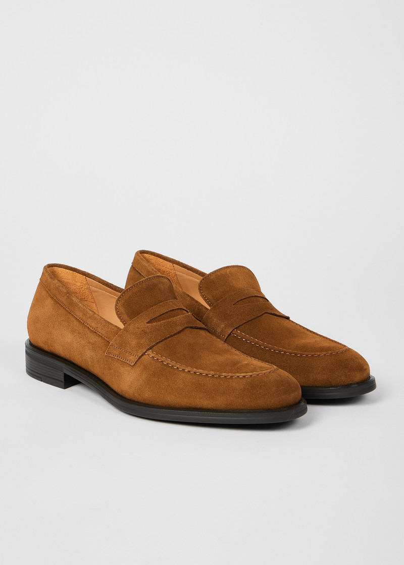 Paul Smith Tan Suede 'Remi' Loafers outlook