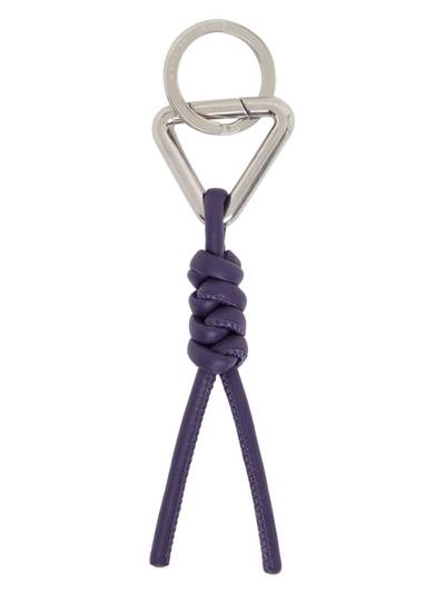 Bottega Veneta Purple Lambskin Keychain outlook