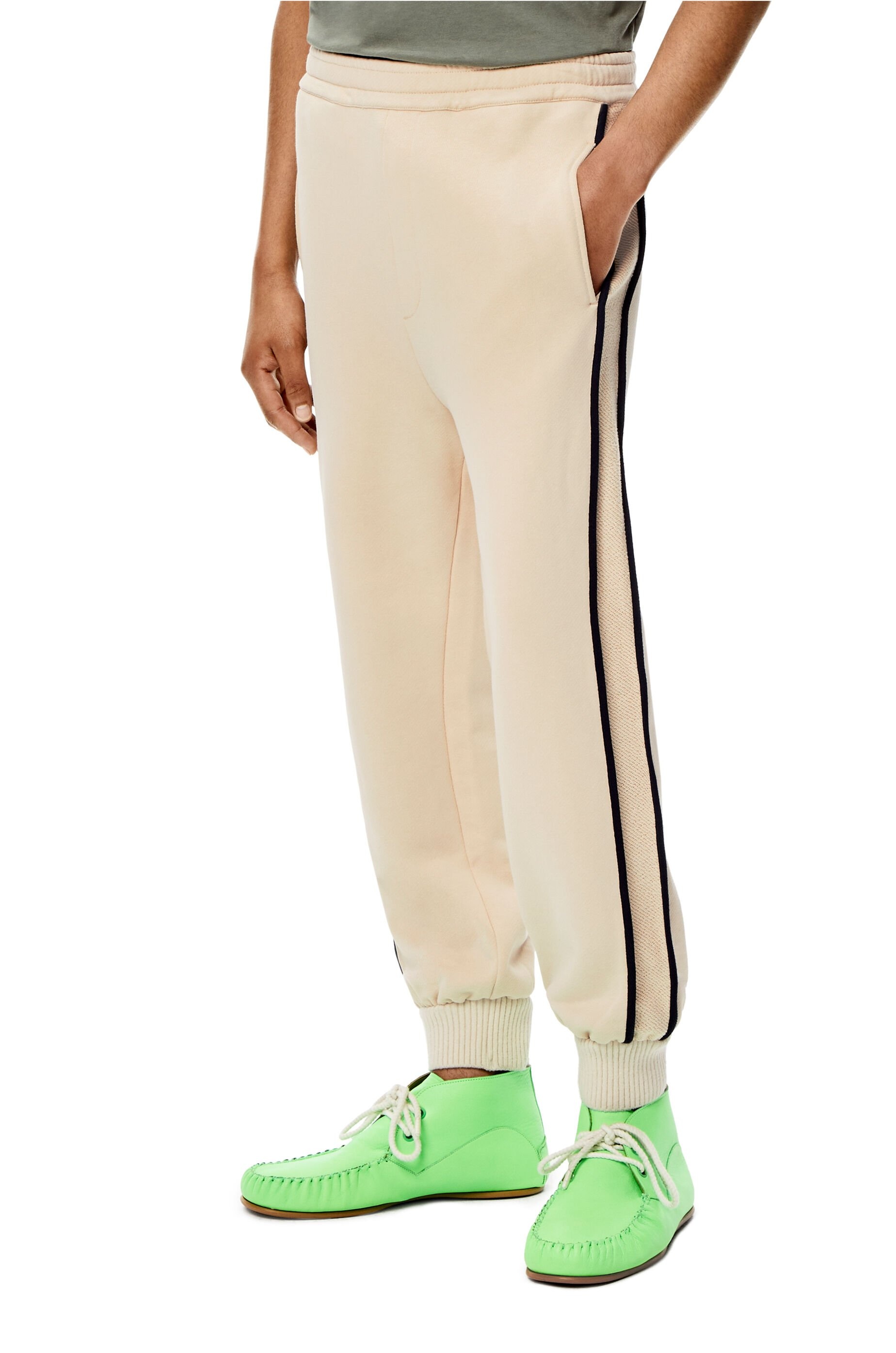 Side band jogging trousers in cotton - 3