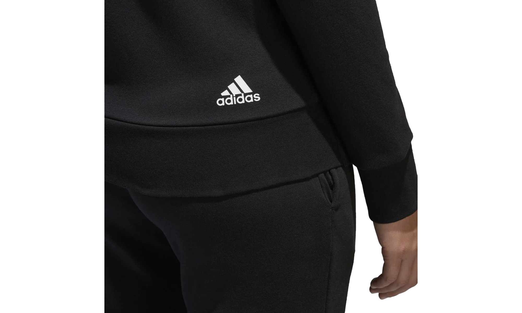 Essential Linear Full Zip Logo Hoodie "Black" - 2