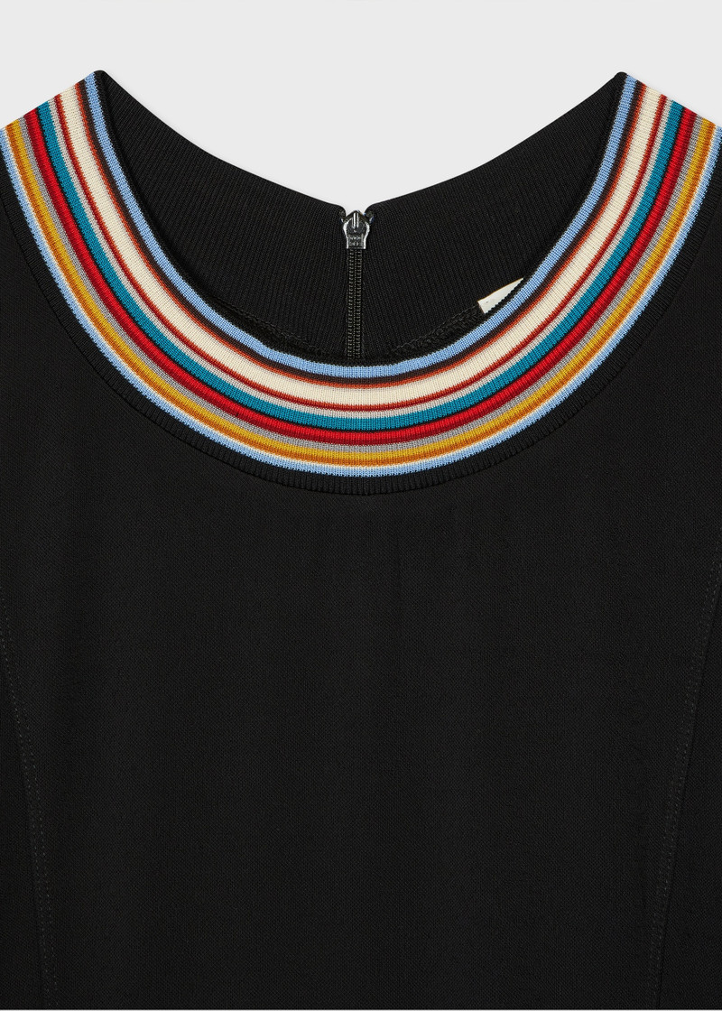 Paul Smith Women's Black Jersey Hanky Hem Dress outlook