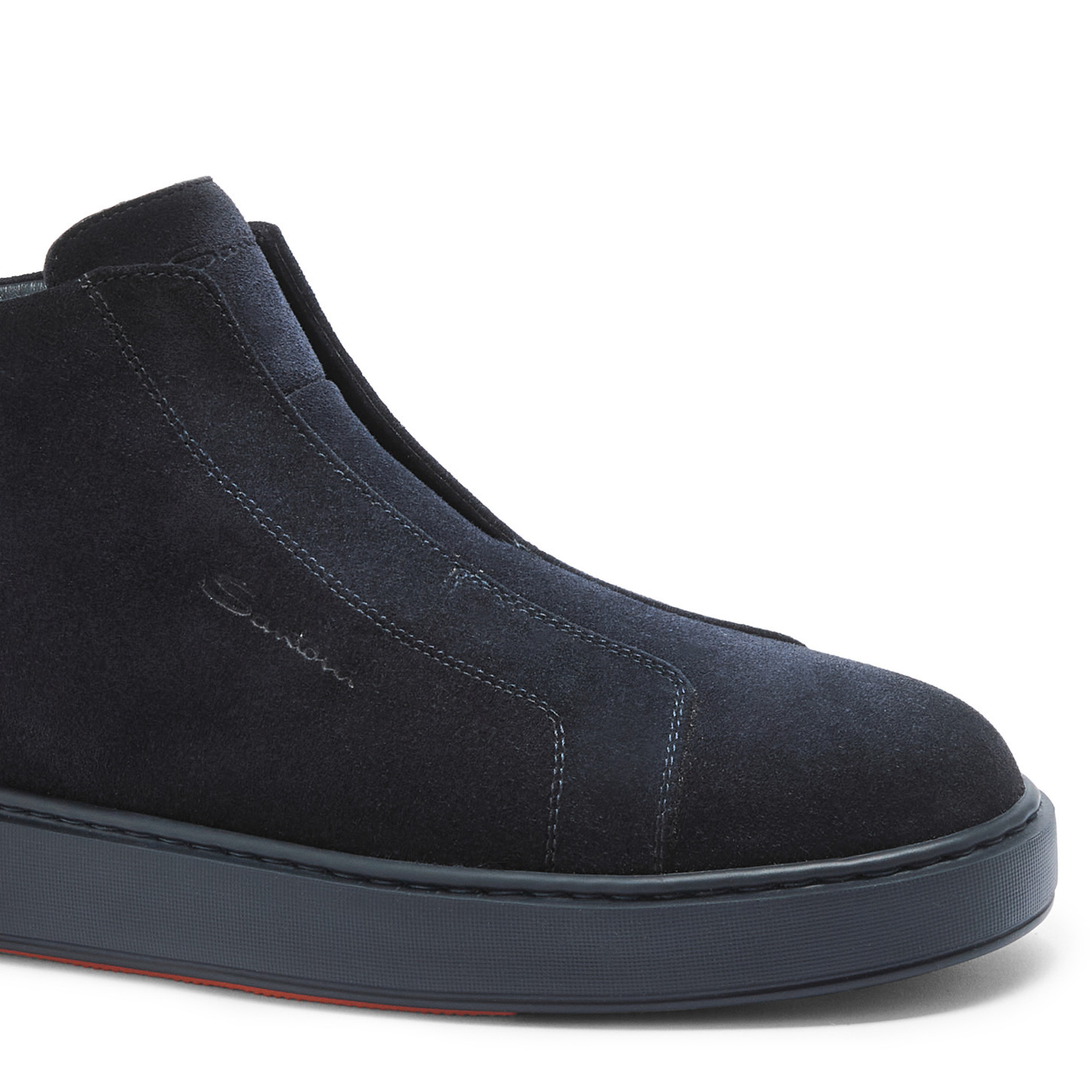 Men's blue suede slip-on sneaker - 5