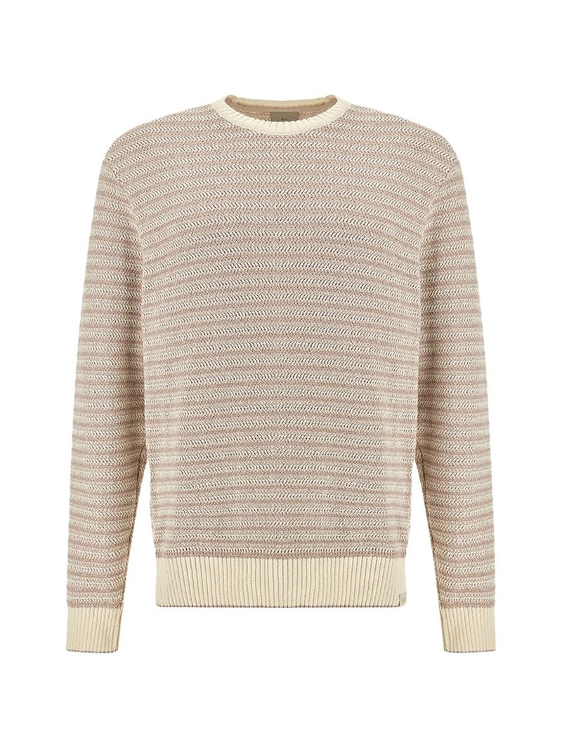 bouclé striped crew-neck sweater 1